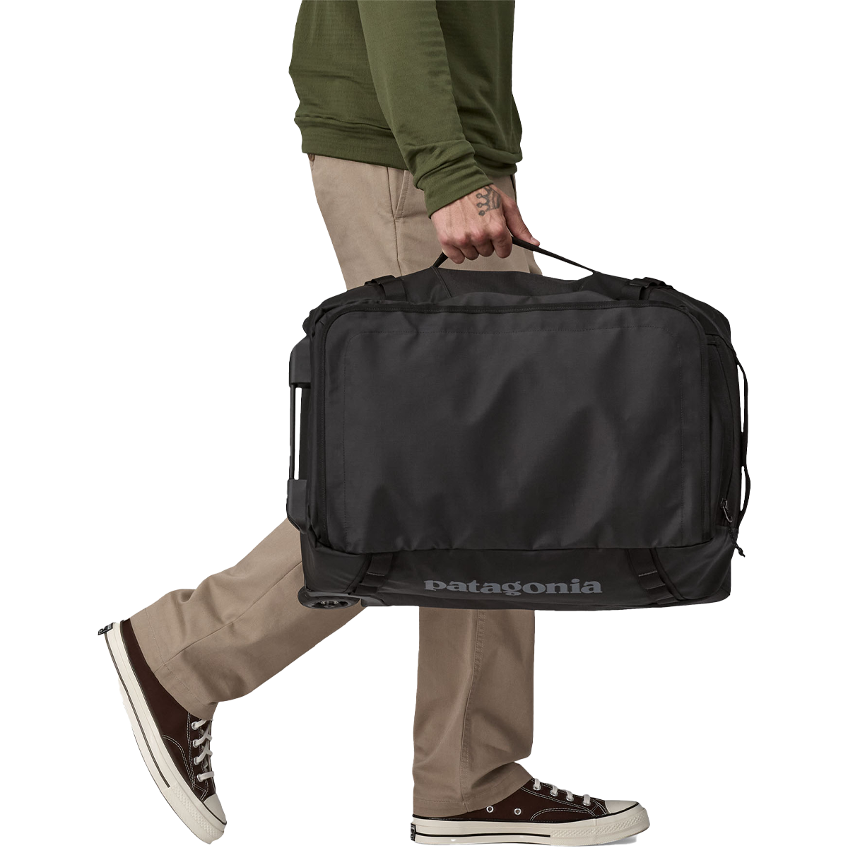 40L Black Hole Wheeled Duffle Bag - Waterproof Travel Duffel with Wheels for Gym, Camping & Airplane Carry-On Luggage