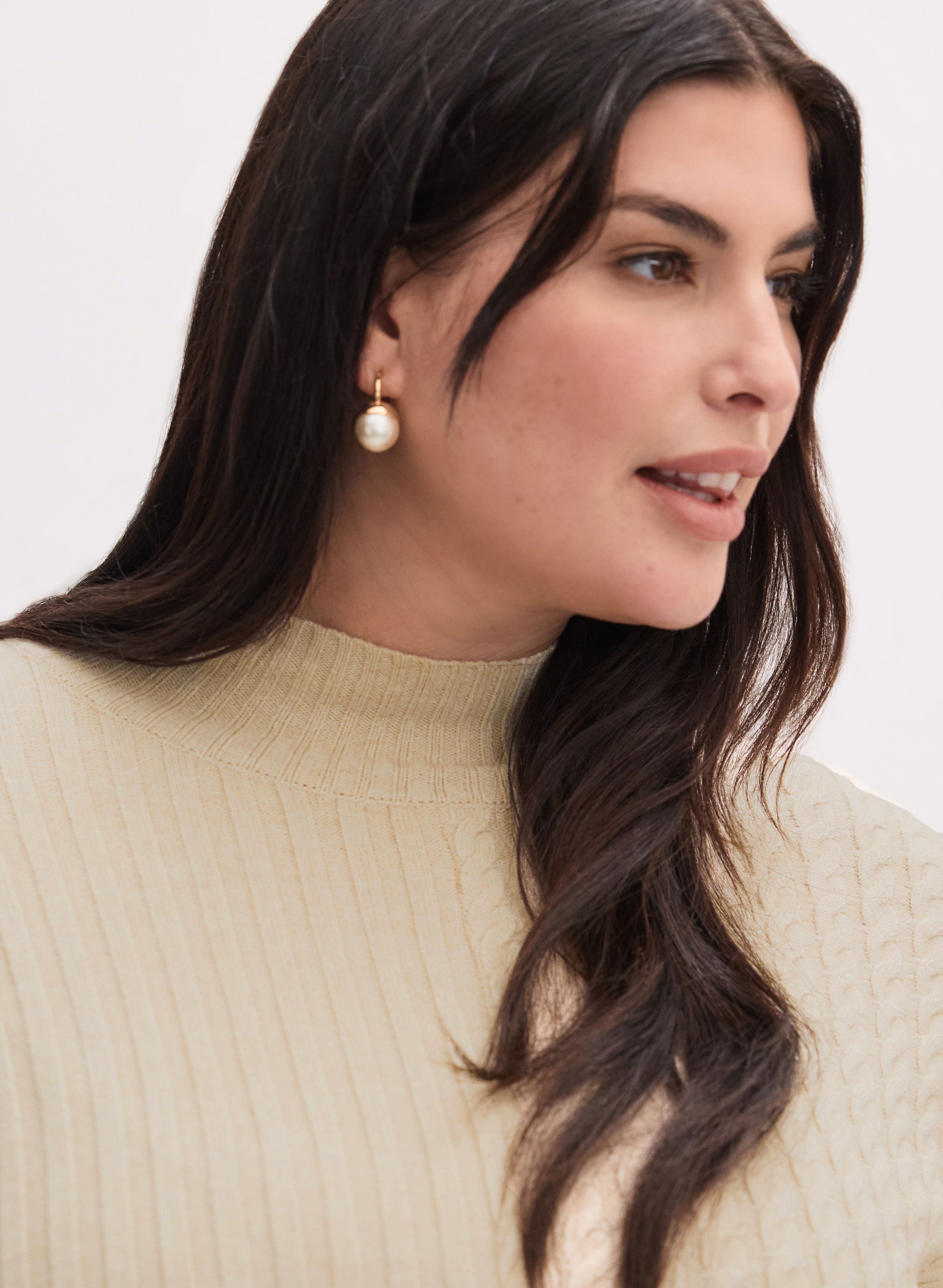 Cozy Cable & Rib Knit Sweater for Women - Soft Winter Pullover with Classic Design | Perfect for Casual Outfits, Office Wear & Holiday Gatherings