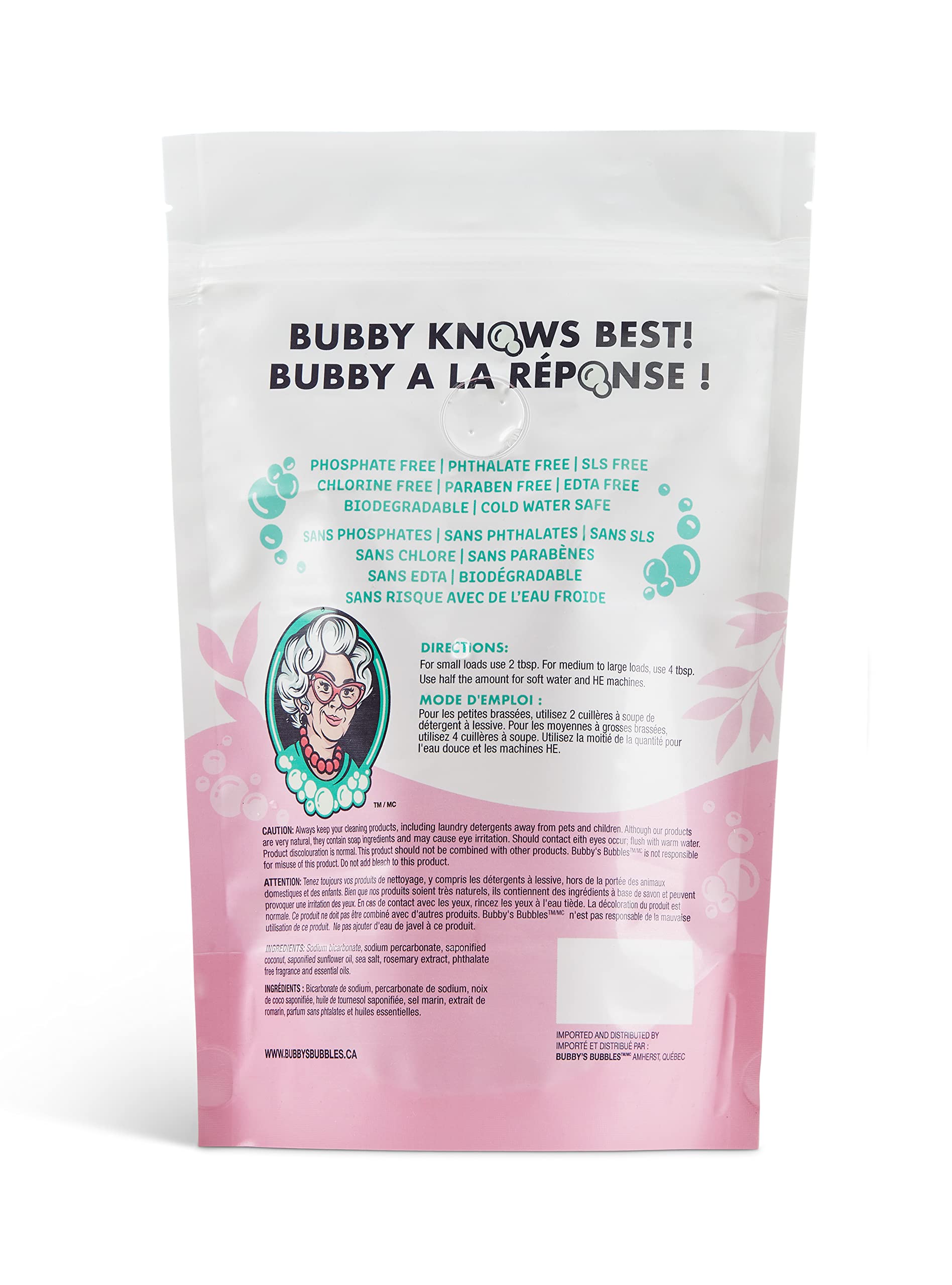 Bubby's Bubbles Powder Laundry Detergent - All-Natural, HE Compatible, Baby-Safe, Sensitive Skin Formula, Plant-Based, Vegan, Eco-Friendly Packaging - 60 Loads, Unscented - Perfect for Families, Newborns & Eco-Conscious Homes
