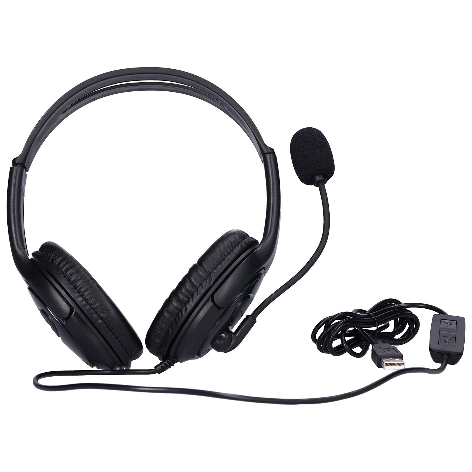 Byged USB Wired Headset with Noise Cancelling Mic - HiFi Stereo Computer Headphones for Office, Call Center & Gaming - Compatible with Desktop PC, Laptop & VoIP Systems (Perfect for Remote Work, Online Classes & Customer Service)