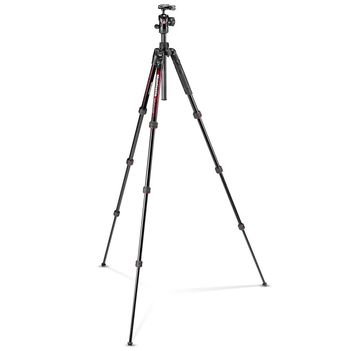 Manfrotto Befree Advanced Twist 4-Section Aluminum Travel Tripod with Ball Head - Lightweight Compact Camera Stand for DSLR & Mirrorless - Perfect for Travel, Hiking & Outdoor Photography (Red)