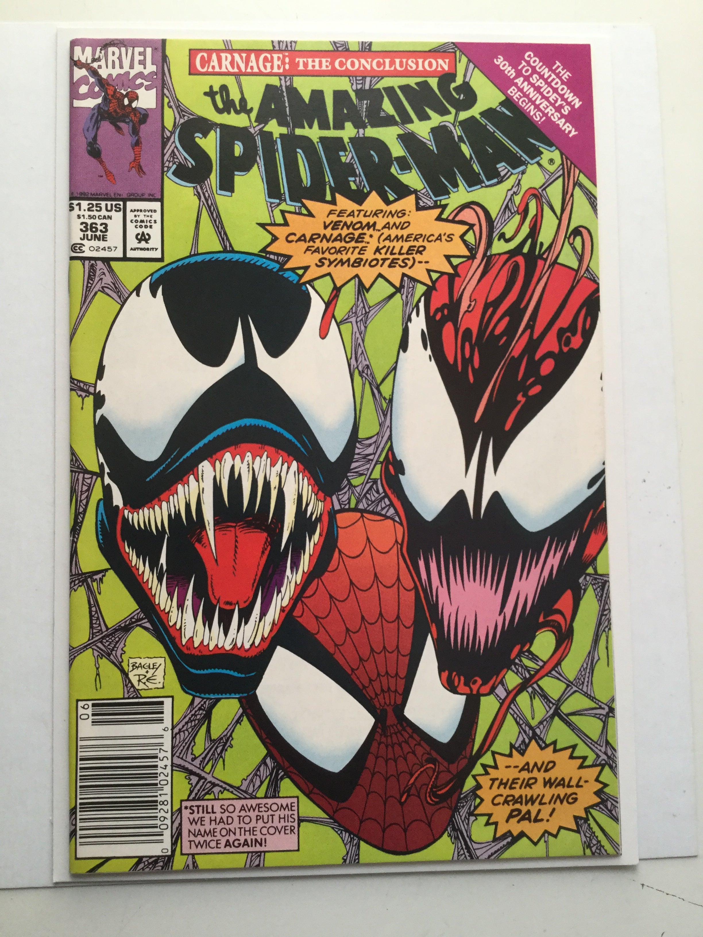 Amazing Spider-Man #363 High Grade Comic Book - Rare Collectible for Marvel Fans & Comic Enthusiasts | Perfect for Display, Gifts, and Investment
