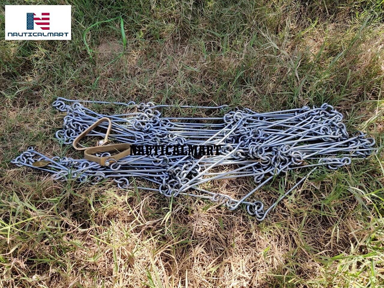 Nautical-Mart 20m Survey Measuring Chain - High-Quality Land & Engineering Measurement Tool for Construction, Surveying & Outdoor Activities