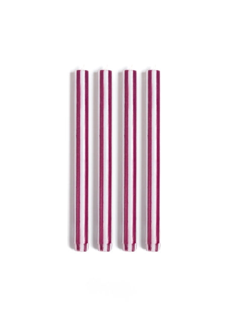 Premium Stripe Dinner Candles - Elegant 12-Pack Taper Candles for Romantic Dinners, Wedding Decor & Holiday Centerpieces - Long-Lasting Beeswax Candles for Table Settings & Special Occasions