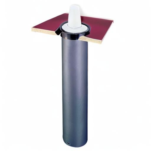 San Jamar One-Size-Fits-All Ez-Fit In-Counter Cup Dispenser for 8-46 Oz Cups with Interchangeable Gaskets - Plastic Black 23.25 Inches - Ideal for Restaurants, Cafeterias, Fast Food Chains & Coffee Shops - Perfect for High-Volume Beverage Service