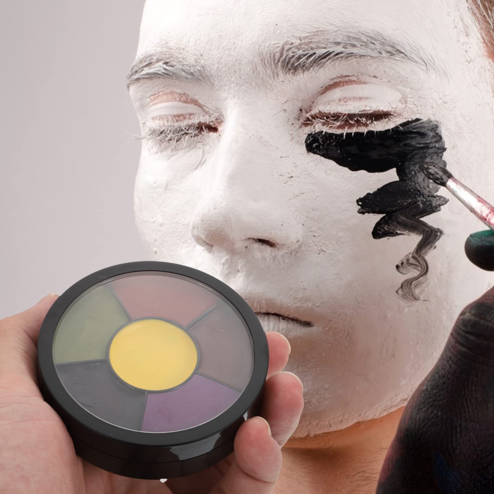 Mobestech Halloween Face Painting Kit - 12 Color Face & Body Paint Palette for Kids, Safe Non-Toxic Makeup for Witch Costumes, Cosplay, Halloween Parties & Festive Events