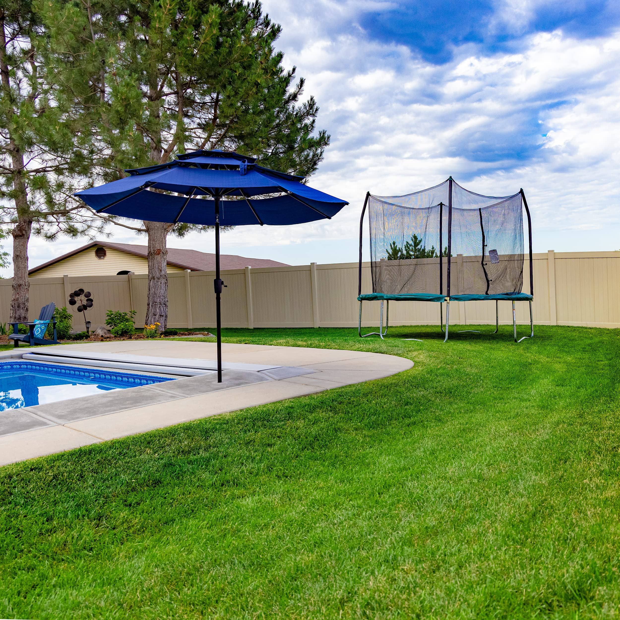 Skywalker Trampolines 10-Foot Round Trampoline with Safety Enclosure & Springs - Perfect for Backyard Fun, Kids Outdoor Play, and Family Fitness Activities