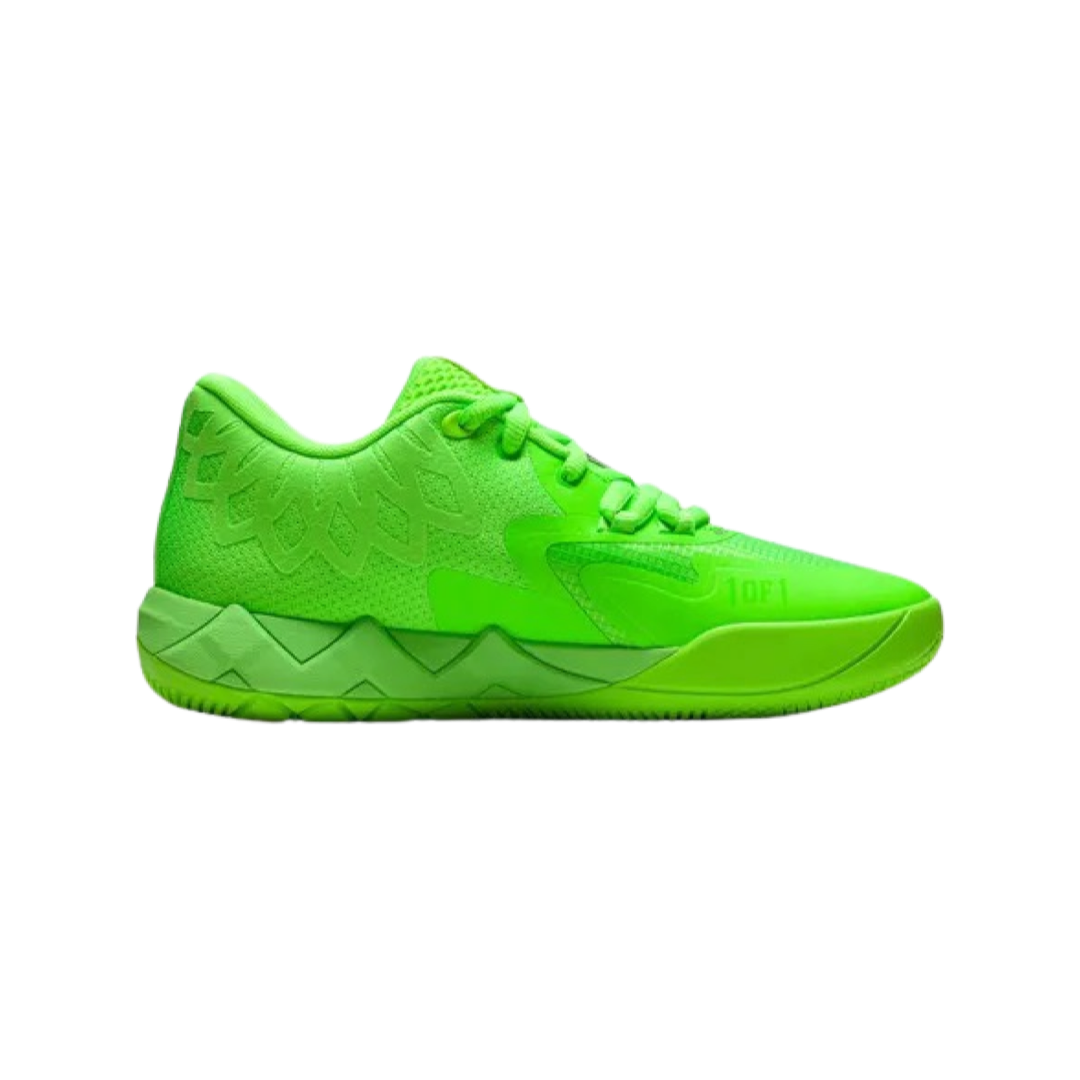 PUMA MB1 LaMelo Ball Basketball Shoes - Green Gecko & Castlerock Colorway for Men - High-Performance Sneakers for Court Play and Street Style