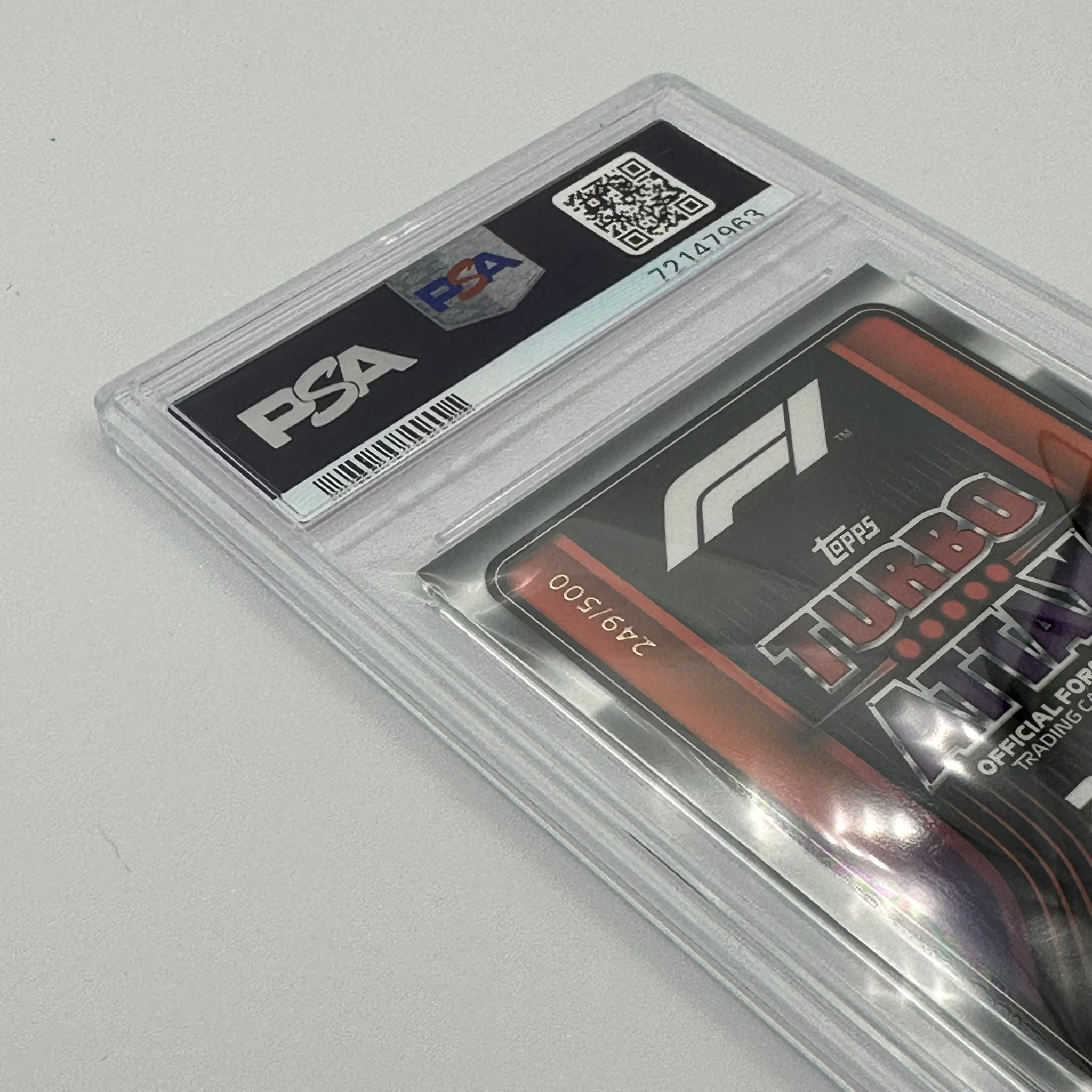 PSA 9 Graded Max Verstappen #299 Superstar Mirror Green Parallel 249/500 - F1 Racing Collectible Card for Display & Investment