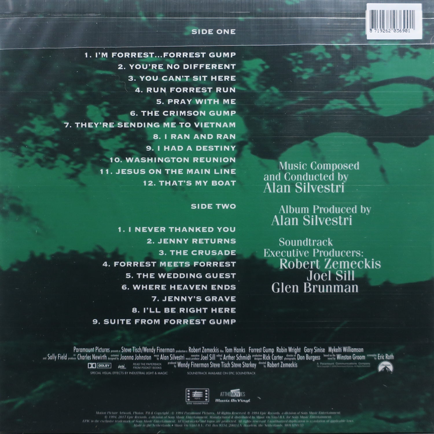 Forrest Gump Original Motion Picture Soundtrack by Alan Silvestri - Limited Edition 180g Blue Vinyl LP - Perfect for Movie Night & Vinyl Collectors