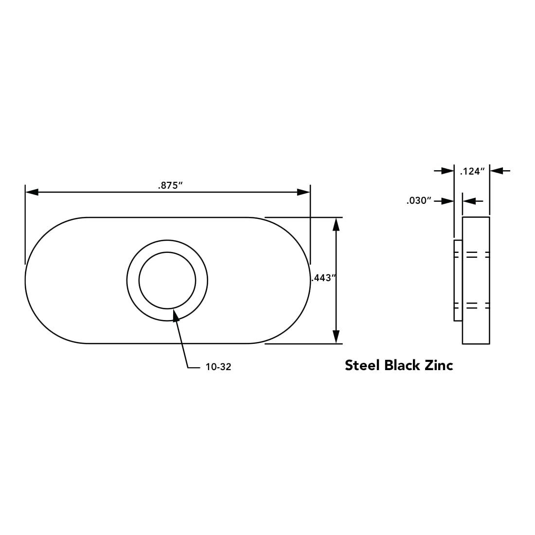 10-32 Centered Slide-In Economy T-Nuts (25 Pack) - 8020, 3276, 10 Series Steel Hardware for Aluminum Extrusions - Perfect for DIY Projects, Furniture Assembly & Industrial Applications