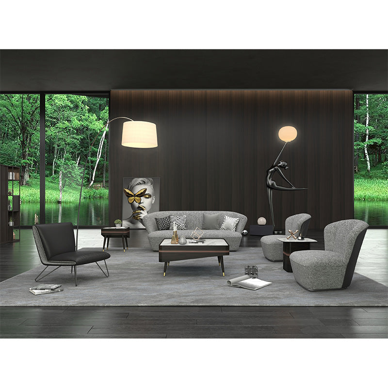 ASTRID 3-Seater Sofa - Modern Grey Fabric Couch for Living Room, Lounge & Home Decor | Comfortable Sectional Sofa for Small Spaces
