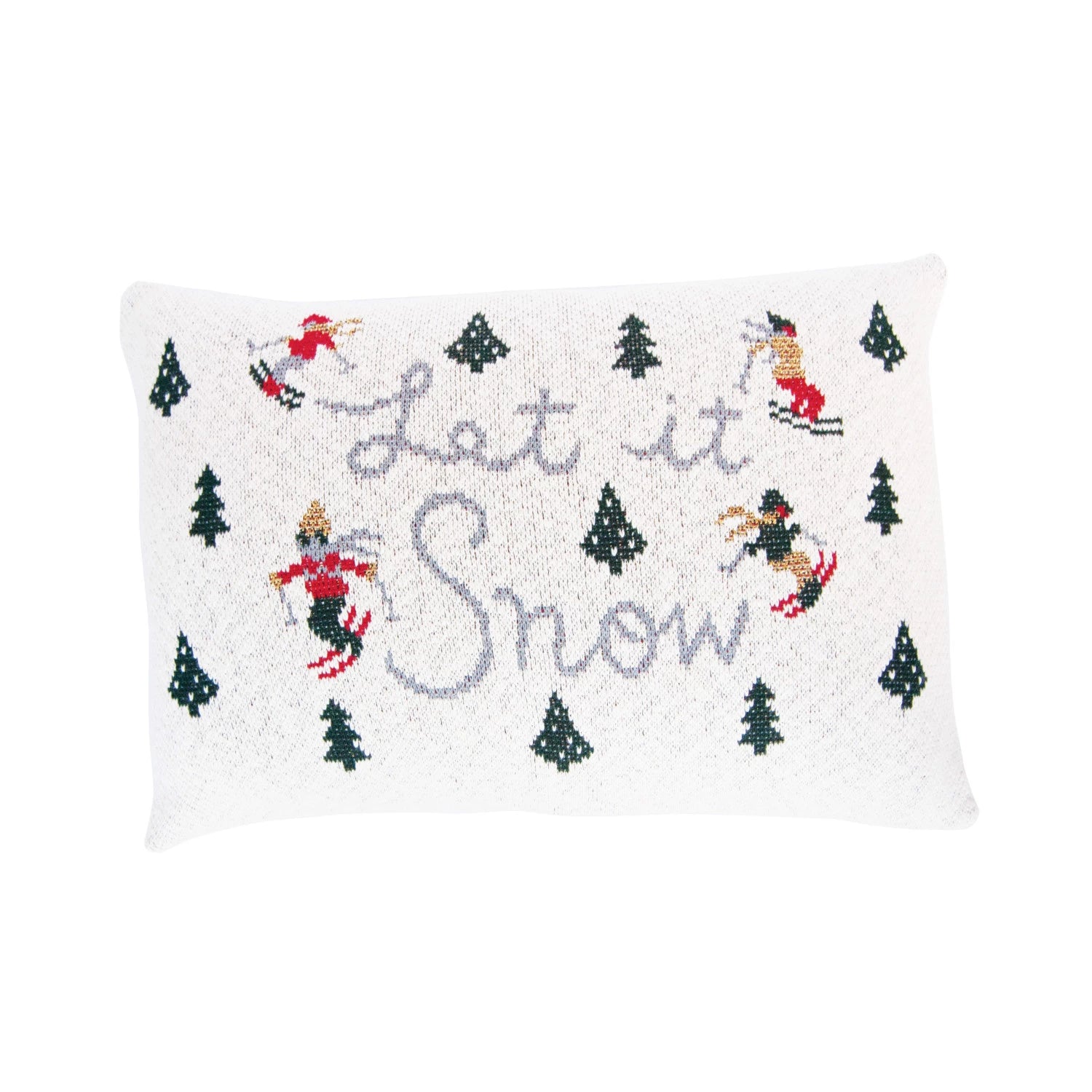 Let It Snow Lumbar Pillow - Holiday Christmas Decorative Throw Pillow for Sofa, Couch & Bed - Perfect for Winter Home Decor & Cozy Seasonal Comfort