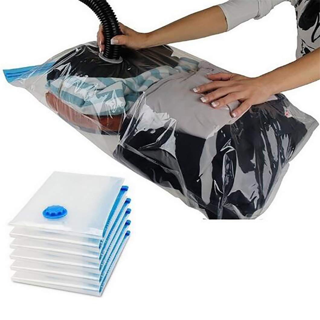 Vacuum Storage Bags - Reusable Space Saver Bags for Clothes, Blankets, Bedding & Travel | Compact Storage for Duvets, Comforters, Sweaters & Suitcases | Perfect for Home Organization, Seasonal Storage & Moving