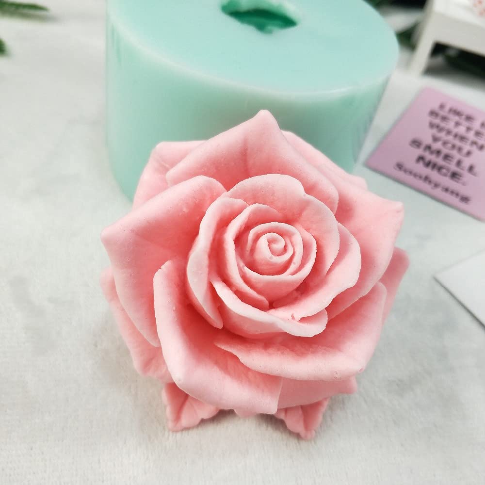 GreatMold 3D Blossom Rose Silicone Mold for Soap, Candle & Epoxy Resin Crafts - Beautiful Flower Wax Melt & Cake Decoration DIY Art Supplies - Perfect for Wedding Favors, Bath Bombs & Home Decor Gifts