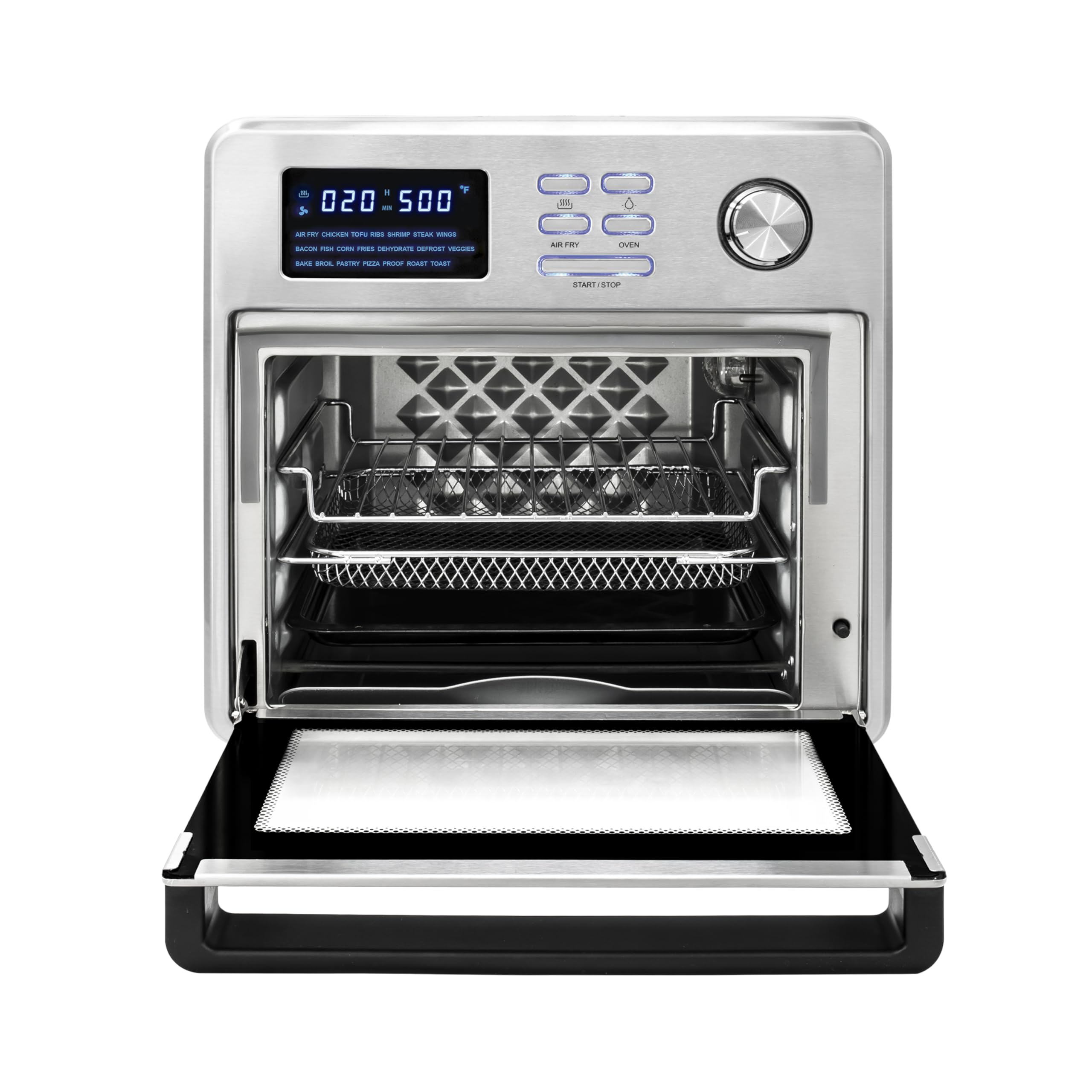 Kalorik MAXX 16 Quart Digital Air Fryer Oven - Stainless Steel (AFO 47797 SS) | Large Capacity Countertop Convection Oven for Healthy Cooking, Baking, Roasting & Reheating | Perfect for Family Meals & Entertaining