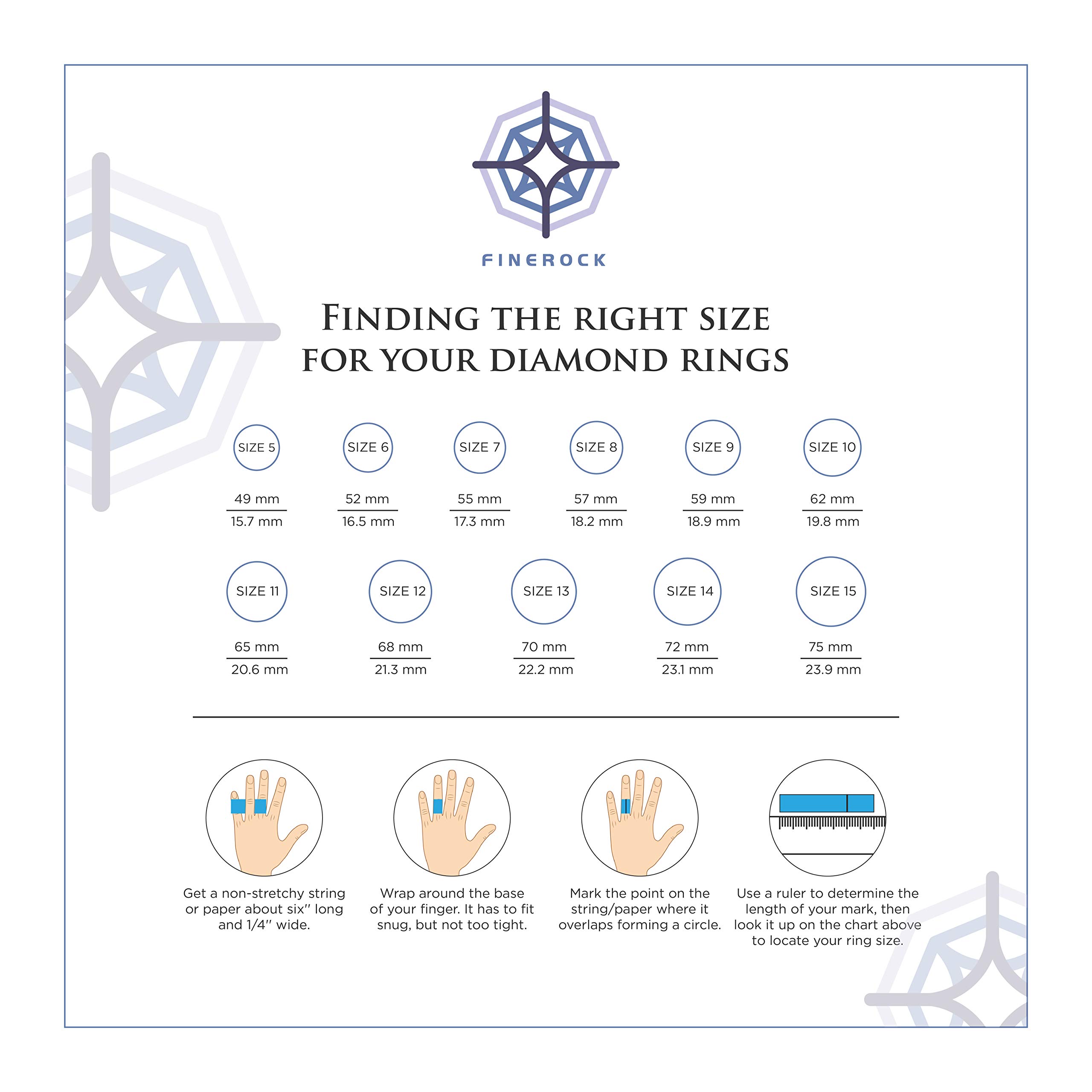 1/2 Carat Blue & White Diamond Engagement Ring for Women - 10K Gold Wedding Band, Promise Ring, Anniversary Gift - Perfect for Proposals, Bridal Jewelry & Special Occasions