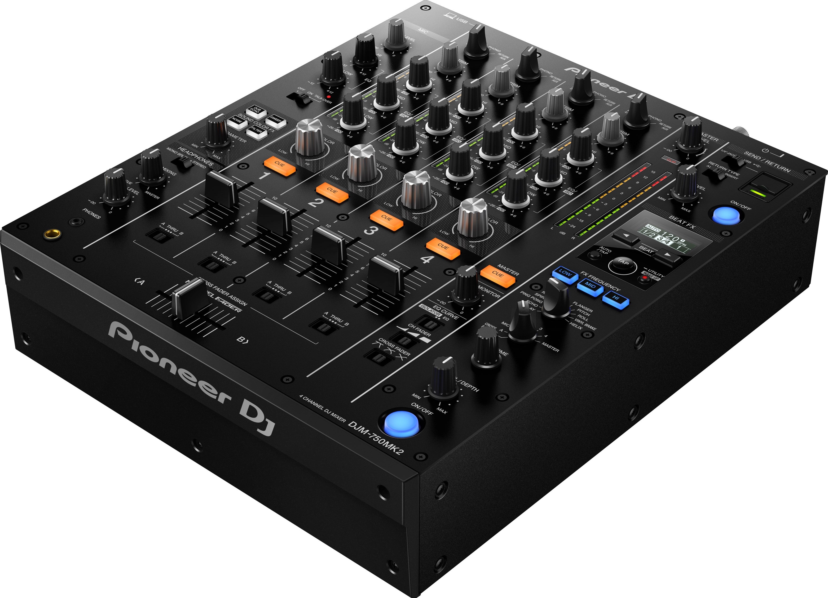 Pioneer DJM-750MK2 Professional 4-Channel DJ Mixer - High-Performance Audio Mixing for Clubs, Events & Home DJing