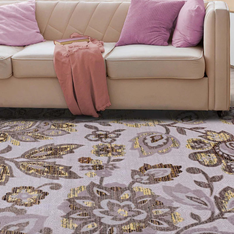 Jezabel Floral Non-Slip Washable Indoor Area Rug - Soft Comfort for Living Room, Bedroom & Nursery | Home Decor Essentials