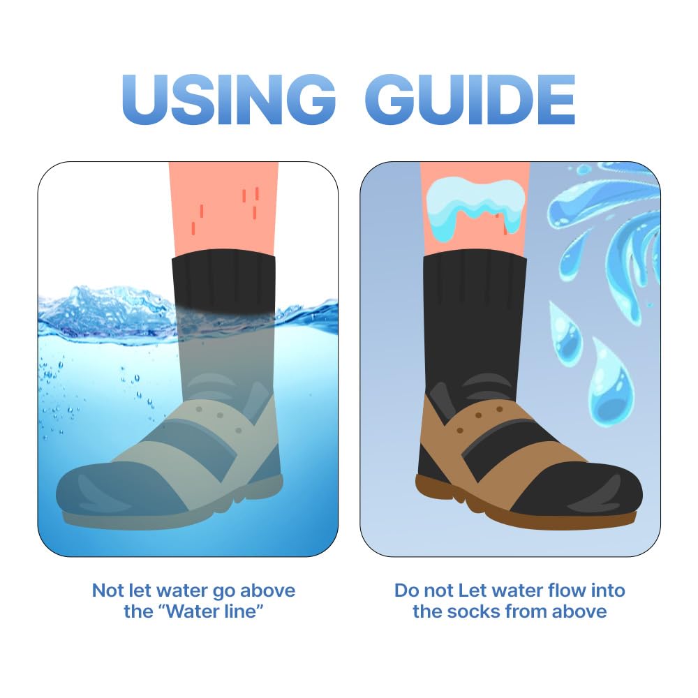 ABDEEZ The Wudhu Socks - Waterproof & Breathable Socks for Men and Women - Perfect for Outdoor Activities, Hiking, Camping and Prayer (Wudu)