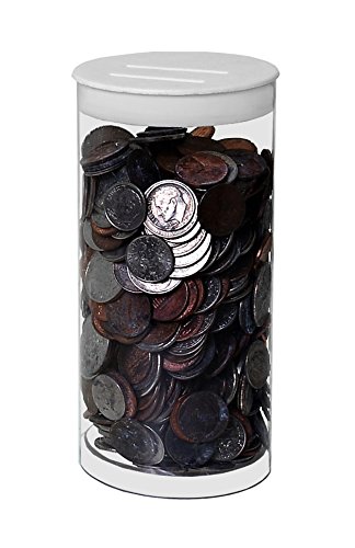 24-Pack Small Charity Donation Tubes - Clear Plastic Marketing Holders for Fundraising Events, Church Collections & Retail Countertop Displays