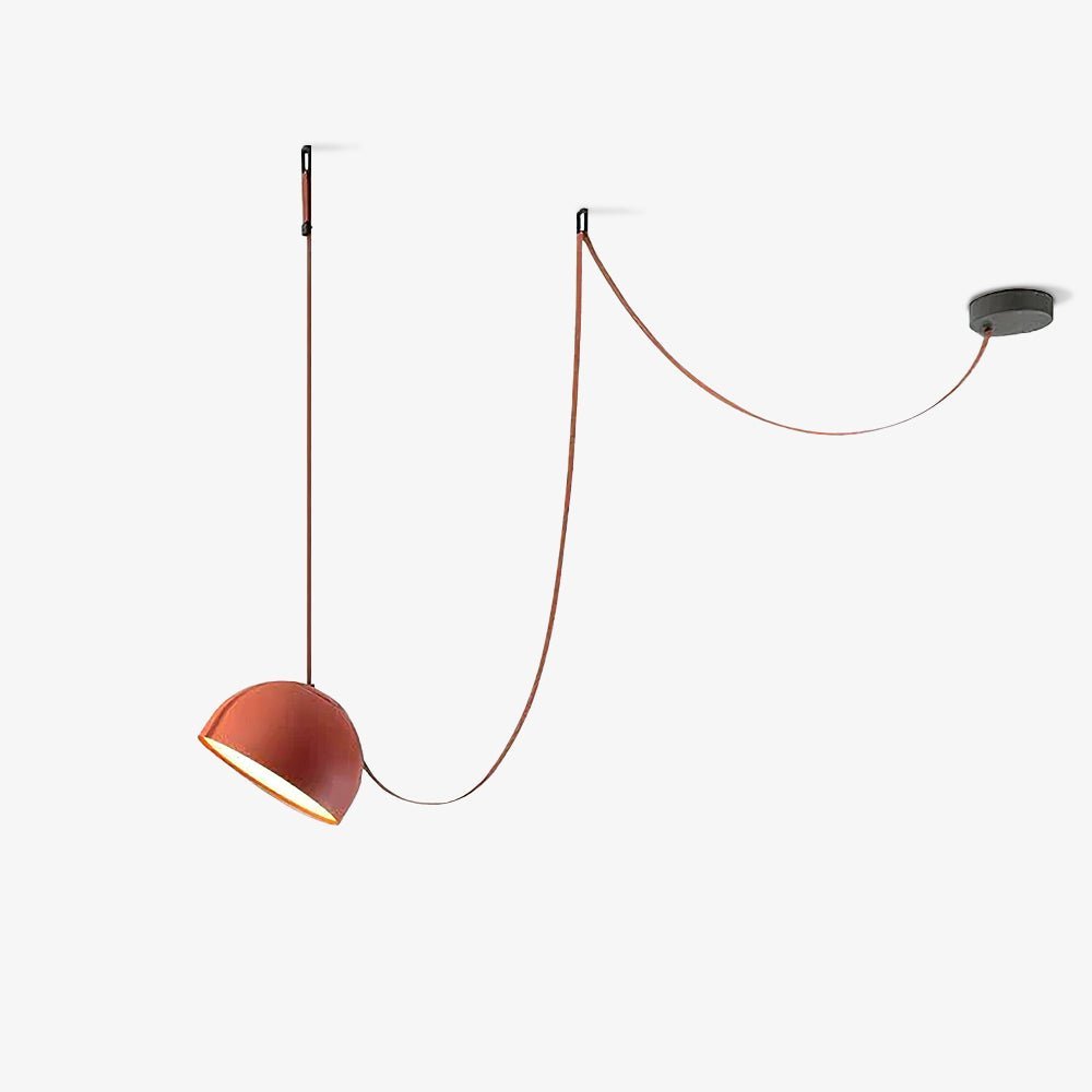 Stylish Leather Pendant Light with Belt Design - Modern Hanging Fixture for Dining Room, Kitchen Island, or Living Room Decor