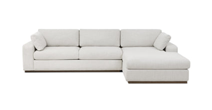 Malaga Right Facing Sectional Sofa - Modern L-Shaped Couch with Reversible Chaise for Living Room, Family Room & Home Theater | Comfortable Fabric Upholstery