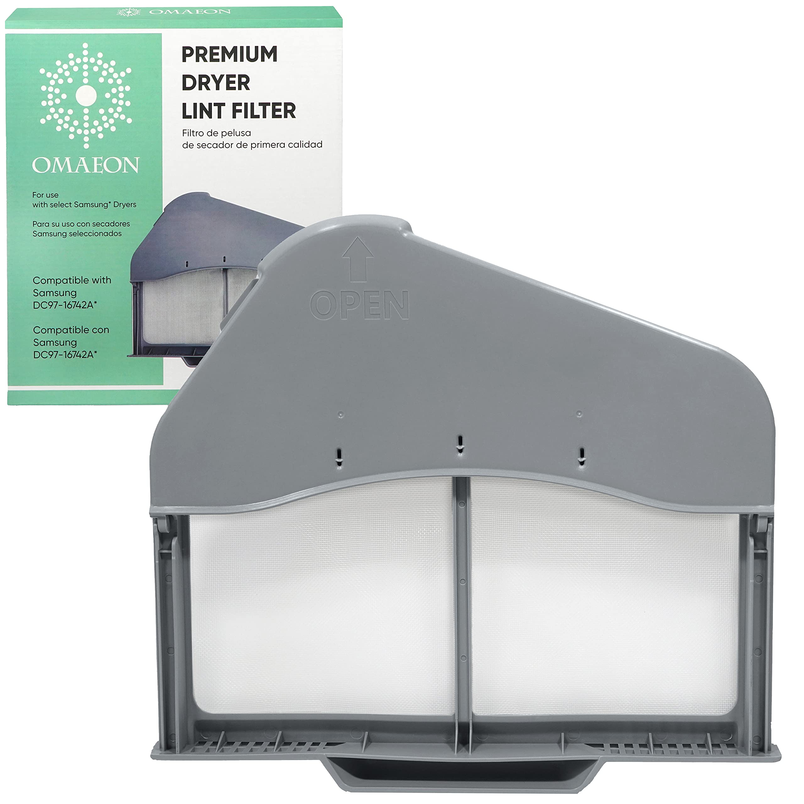 Samsung Dryer Lint Filter Replacement DC97-16742A - Compatible with DC61-02610A, AP5306681, PS4221839 - Durable Dryer Lint Trap Screen with Flap for Efficient Lint Collection - Perfect for Samsung Dryer Maintenance & Home Laundry Care