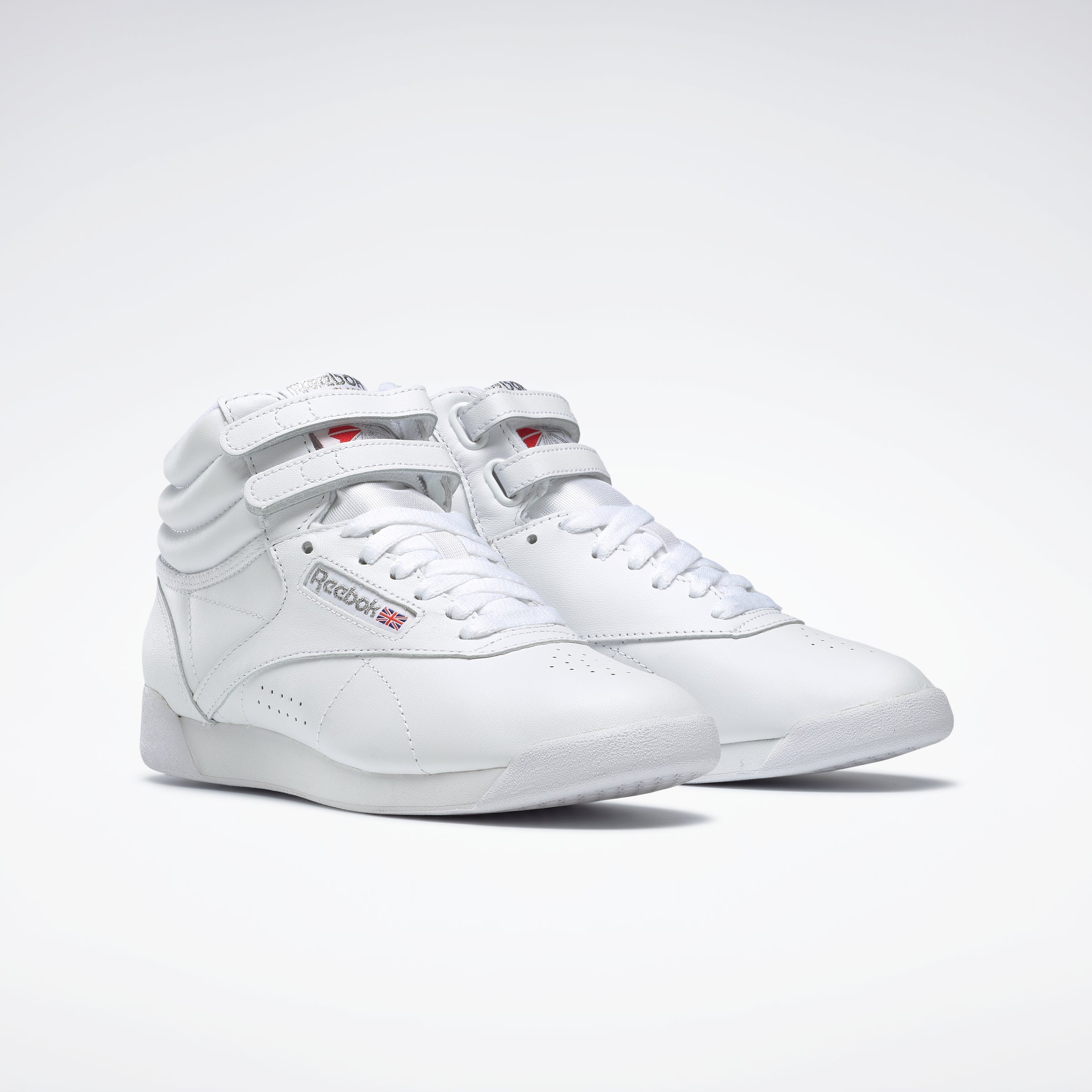 Freestyle Hi Women's Sneakers - Lightweight Athletic Shoes for Dance, Gym & Workout - White/Silver Colorway - Perfect for Jazz, Hip Hop & Fitness Training