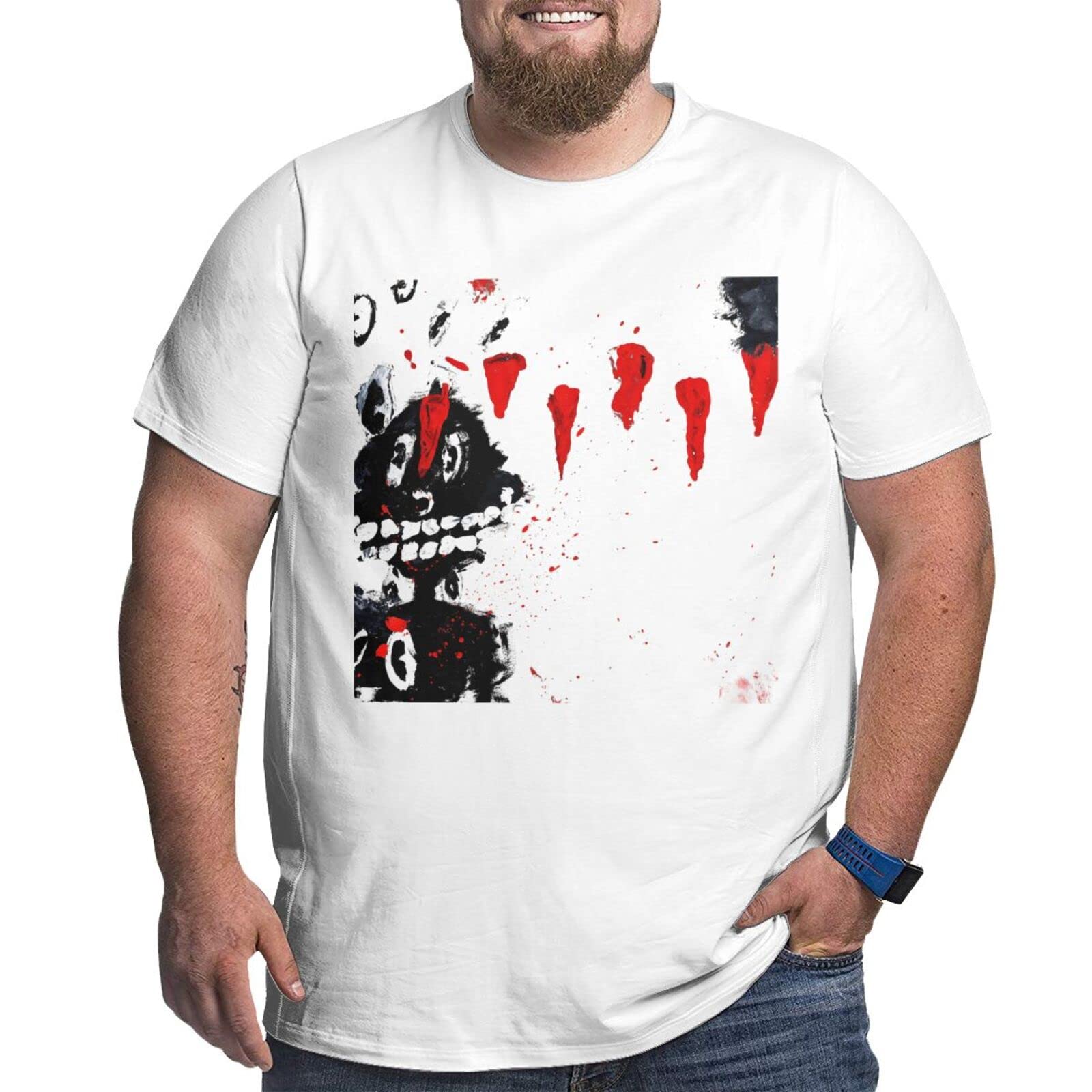 Lil Darkie This Does Not Exist Oversized Cotton T-Shirt for Men - Big & Tall Short Sleeve Tee - White Graphic Streetwear Top for Concerts & Casual Wear