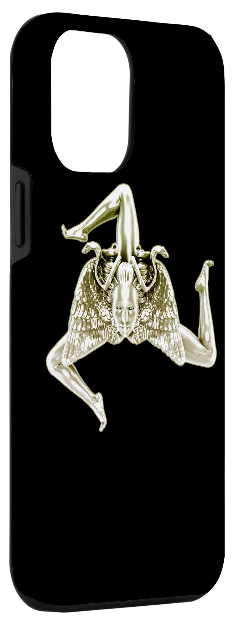 iPhone 12 Pro Max Case with Sicilian Flag Design - Premium Gold Trinacria Hard Cover | Perfect for Italian Heritage Pride & Everyday Protection