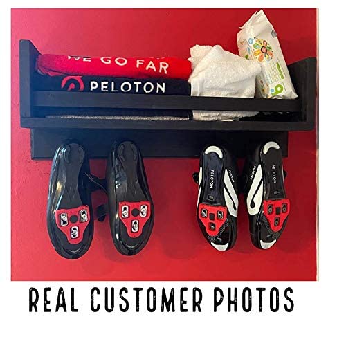 Wall Mounted Home Gym Shelf & Cycling Shoe Rack Organizer - Space Saving Storage Solution for Bike Shoes, Workout Gear & Gym Accessories - Perfect for Garage, Basement & Home Fitness Rooms