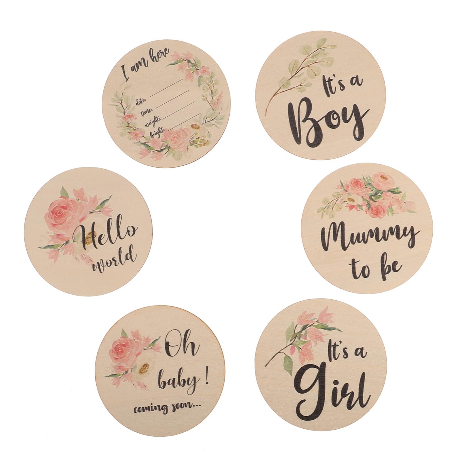TOYANDONA 30 Pcs Baby Milestone Cards for First Year - Wooden Growth Photo Props, Newborn Monthly Development Keepsake, Baby Shower Gift & Birthday Celebration Decor