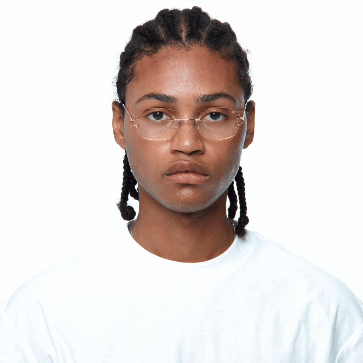 24KT Rose Gold Bal Harbour Rimless Drill Mount - Premium Eyeglass Frame for Fashion & Everyday Wear