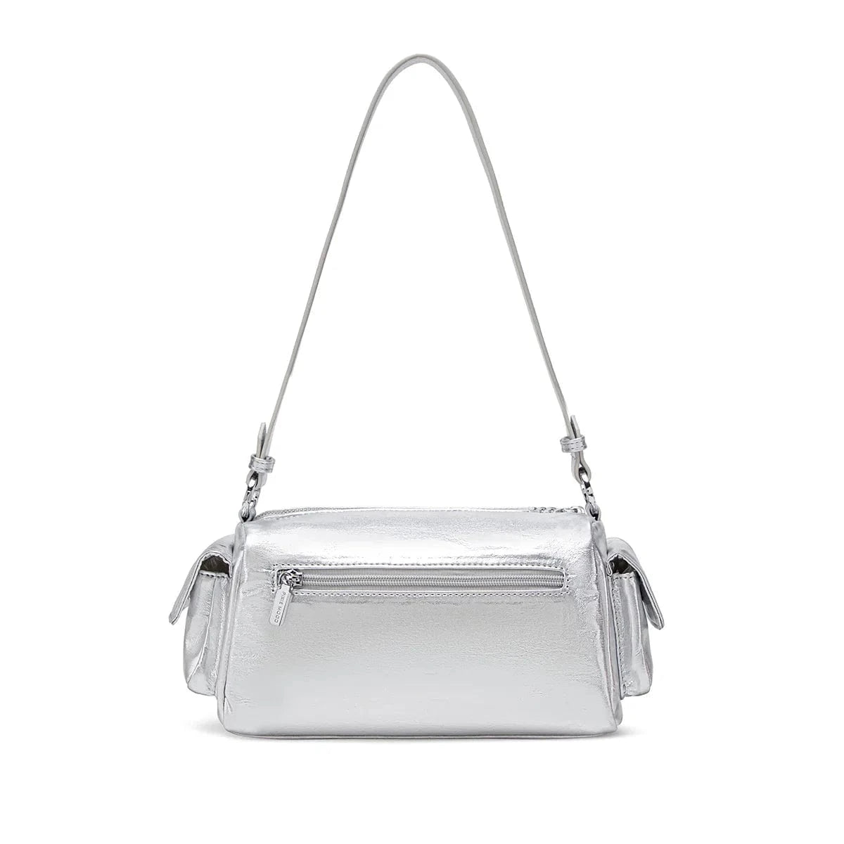 Vegan Leather Shoulder Bag for Women | Stylish Silver Crossbody Purse | Perfect for Work, Travel & Everyday Use