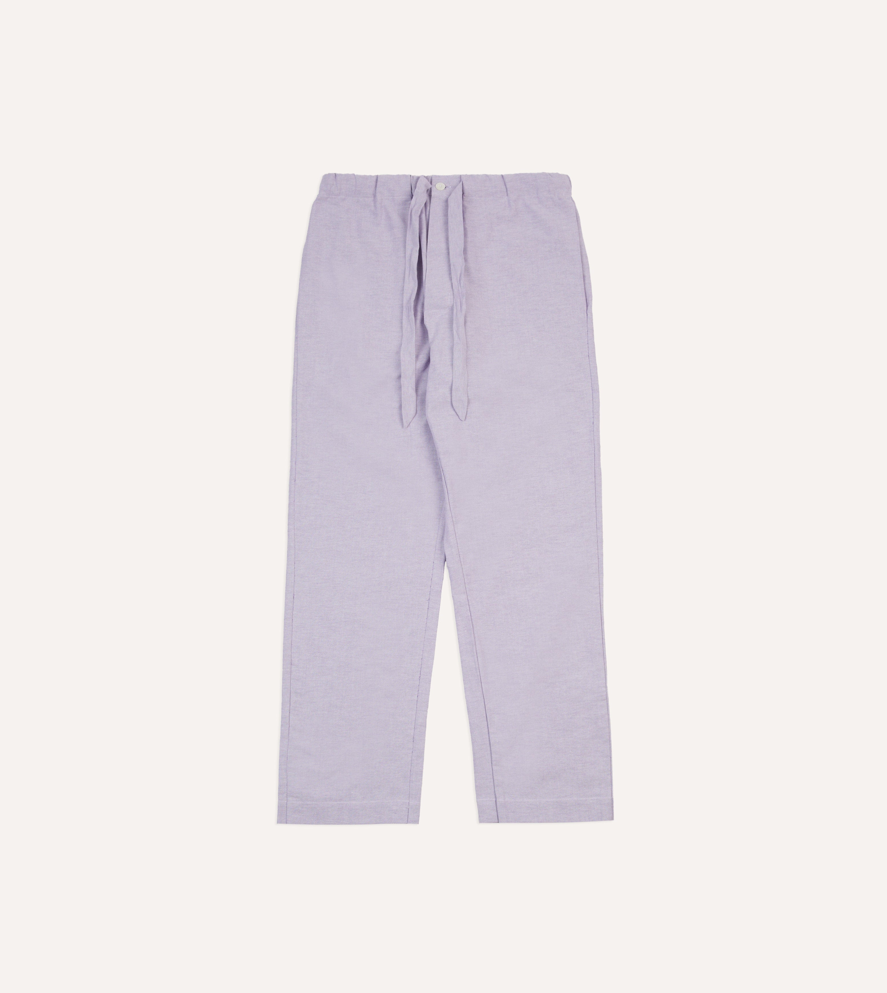 Lilac Oxford Cotton Pajama Set for Women - Soft & Comfortable Sleepwear - Perfect for Nighttime Relaxation & Lounging
