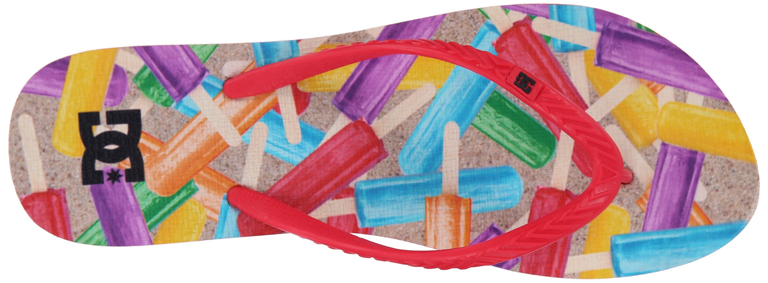 DC Women's Spray Graffik Flip Flops - Comfortable Sandals for Beach, Pool & Summer Outfits | Trendy Casual Footwear for Women