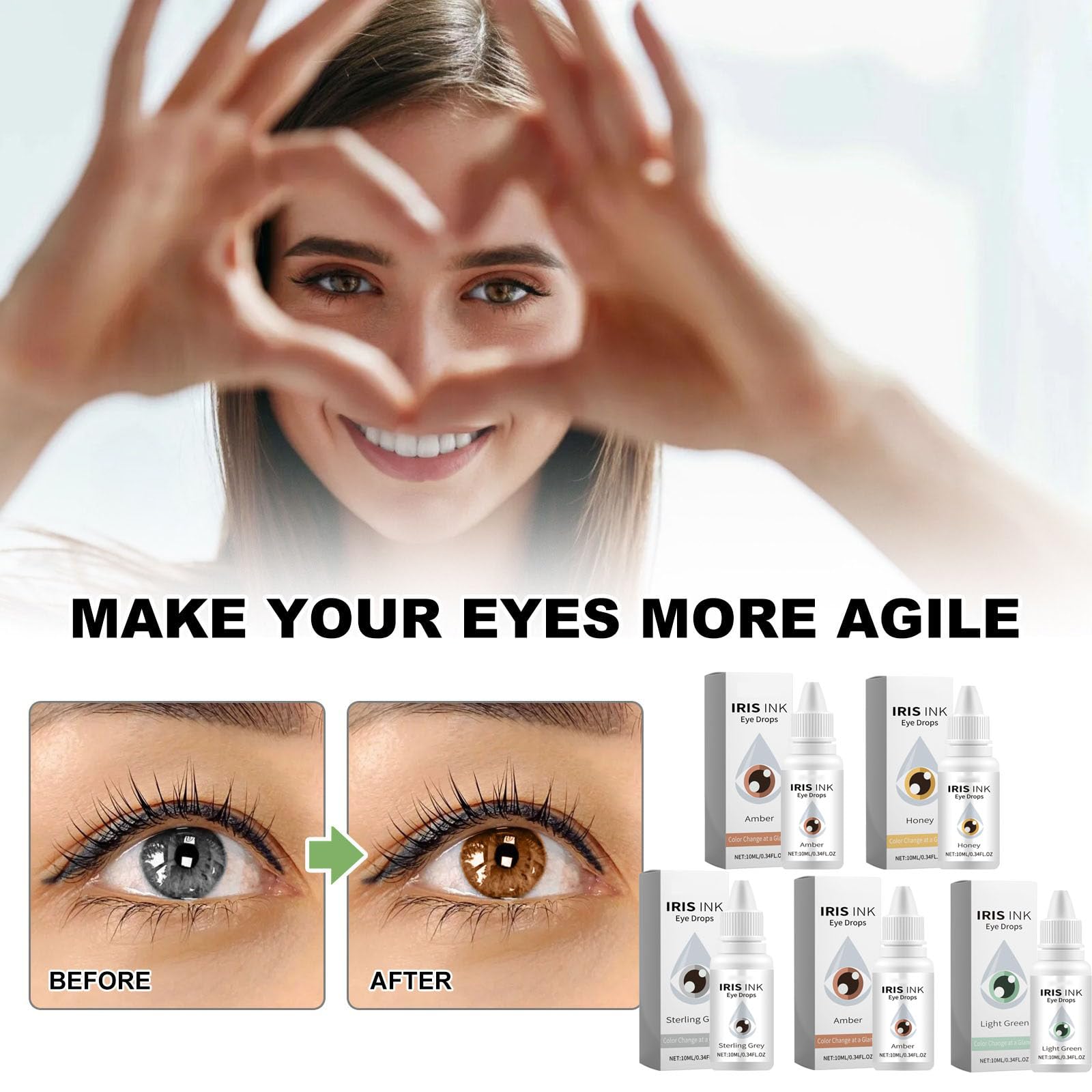 Spectraeye Color Changing Eye Drops - Natural & Safe Formula to Lighten & Brighten Iris Color (5 Shades) | Perfect for Cosplay, Halloween Costumes & Special Effects Makeup