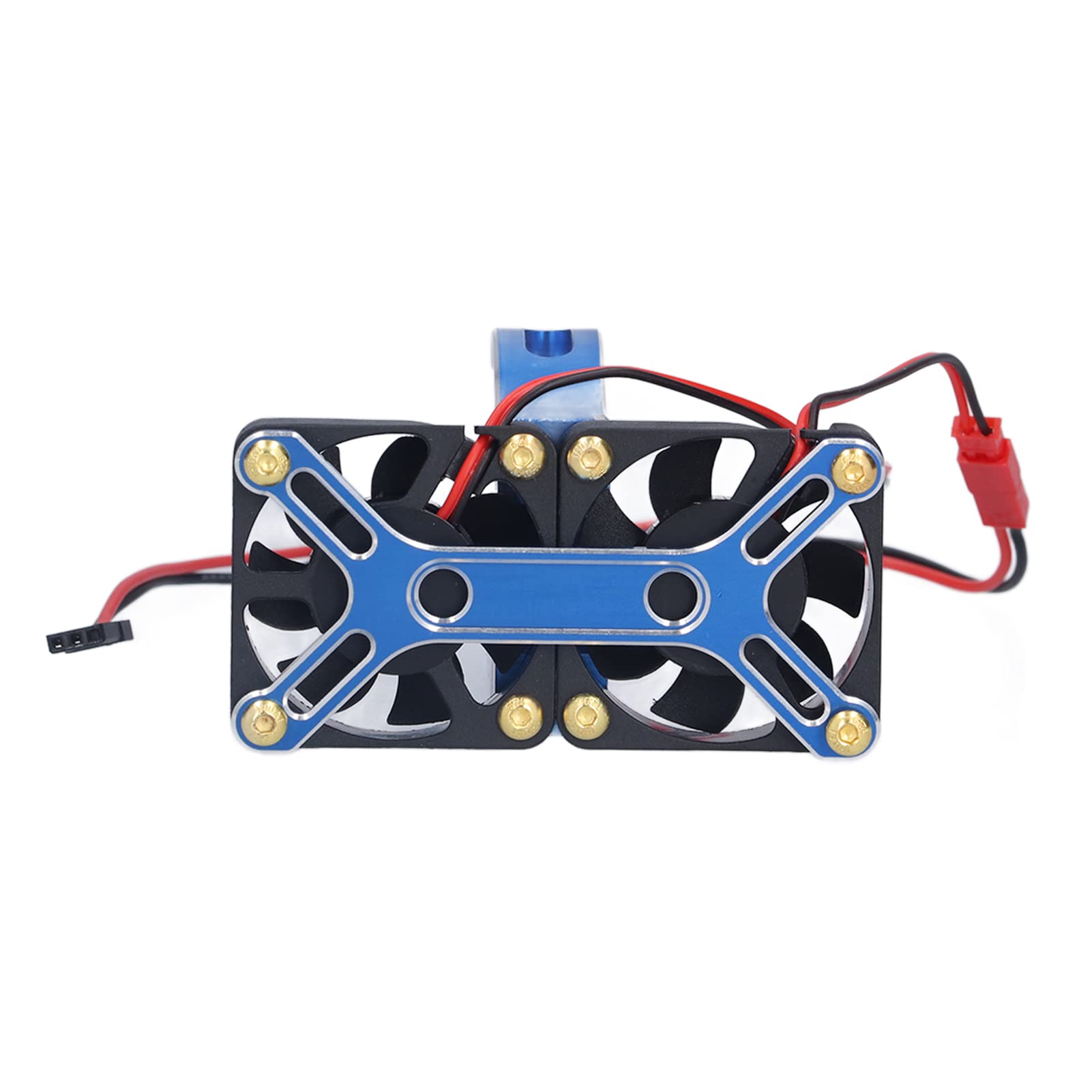 High Performance RiToEasysports RC Car Motor Heat Sink - 4985/1717 Aluminum Alloy Brushless Motor Cooling Fan for 1/5 Scale RC Cars (Blue) - Perfect for Off-Road Racing & High-Speed Drifting Scenarios