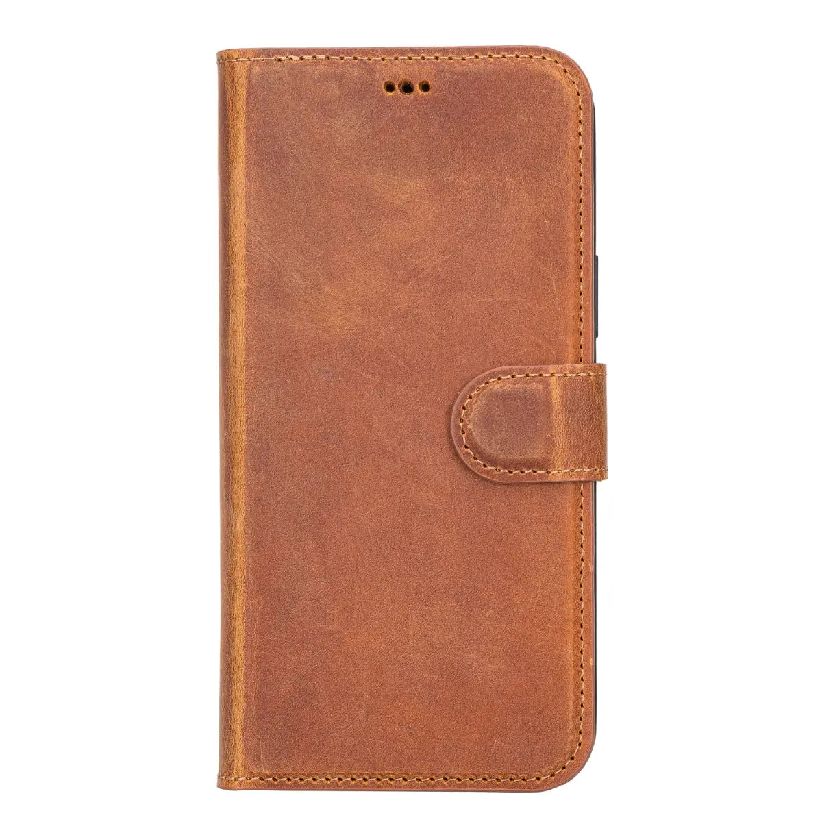 Premium Camel Brown Leather Wallet Case for iPhone 13 Pro Max - Slim RFID Blocking Cover with Card Slots | Perfect for Travel, Business & Everyday Use
