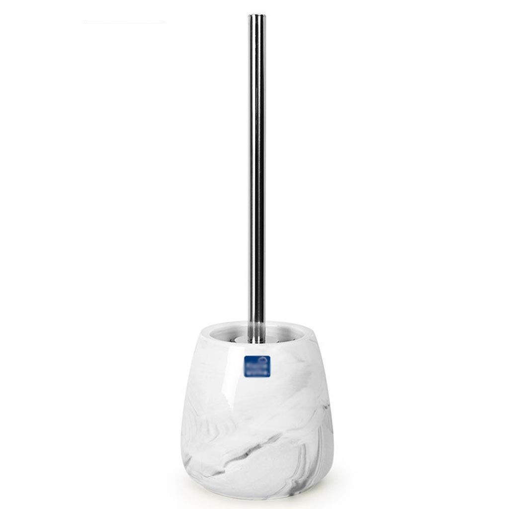 Durable Ceramic Toilet Brush and Holder Set - Modern Minimalist Design for Bathroom Cleaning | Round Base | SHIJIE1701AA | Perfect for Home, Hotel, and Office Restroom Maintenance