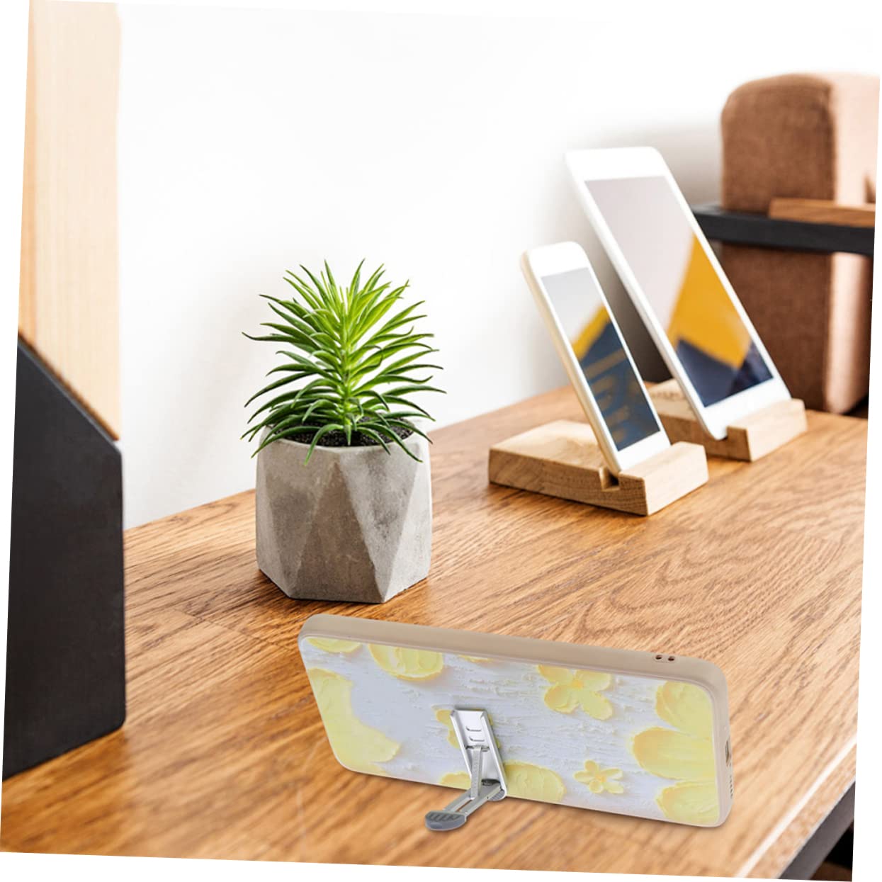 Adjustable Phone Stand Holder for Desk, Office, Bedroom - Universal Cell Phone Dock for Live Streaming, Watching Videos, Reading & Video Calls