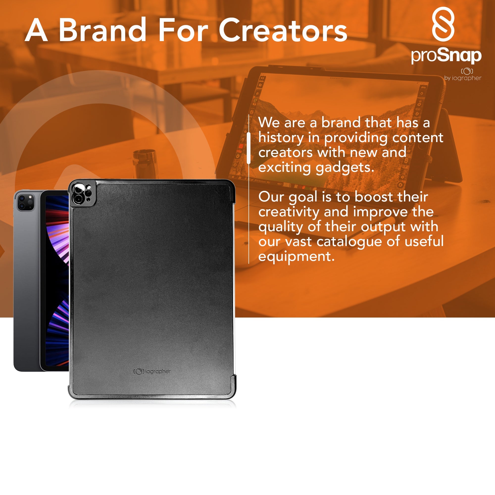 iOgrapher ProSnap iPad Case - Mount Lenses & Filters for iPad Pro/Air/Mini | Perfect for Vlogging, Photography & Film Making