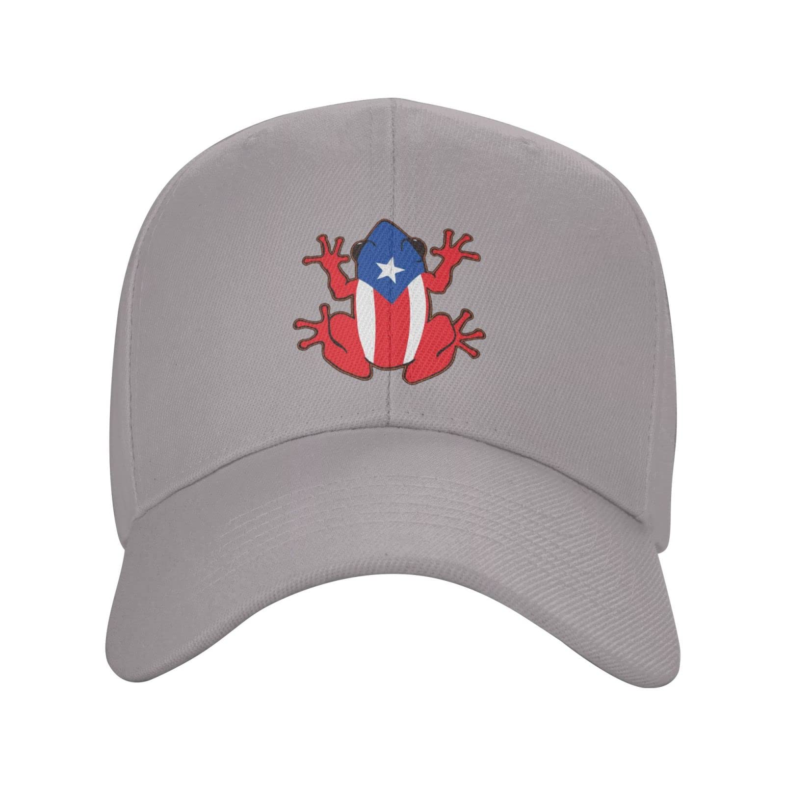 Puerto Rico Flag Coqui Frog Baseball Cap - Unisex Adjustable Sun Hat for Sports & Outdoor Activities | Perfect for Beach, Hiking, and Casual Wear