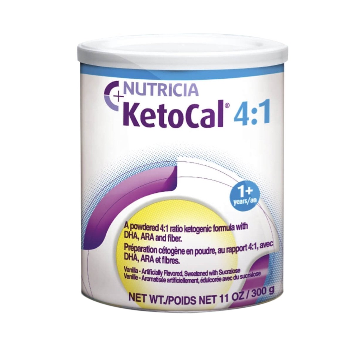 KetoCal 4:1 Oral Supplement Powder - Vanilla Flavor, 300g Can for Ketogenic Diet & Epilepsy Management - Perfect for Kids & Adults with Medical Dietary Needs