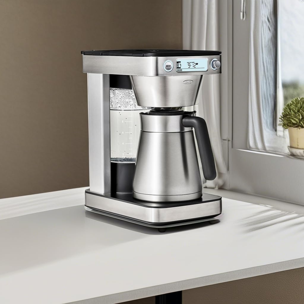 OXO Brew 12-Cup Programmable Coffee Maker with Podless Single-Serve Function - Stainless Steel Silver - Perfect for Home, Office & Entertaining