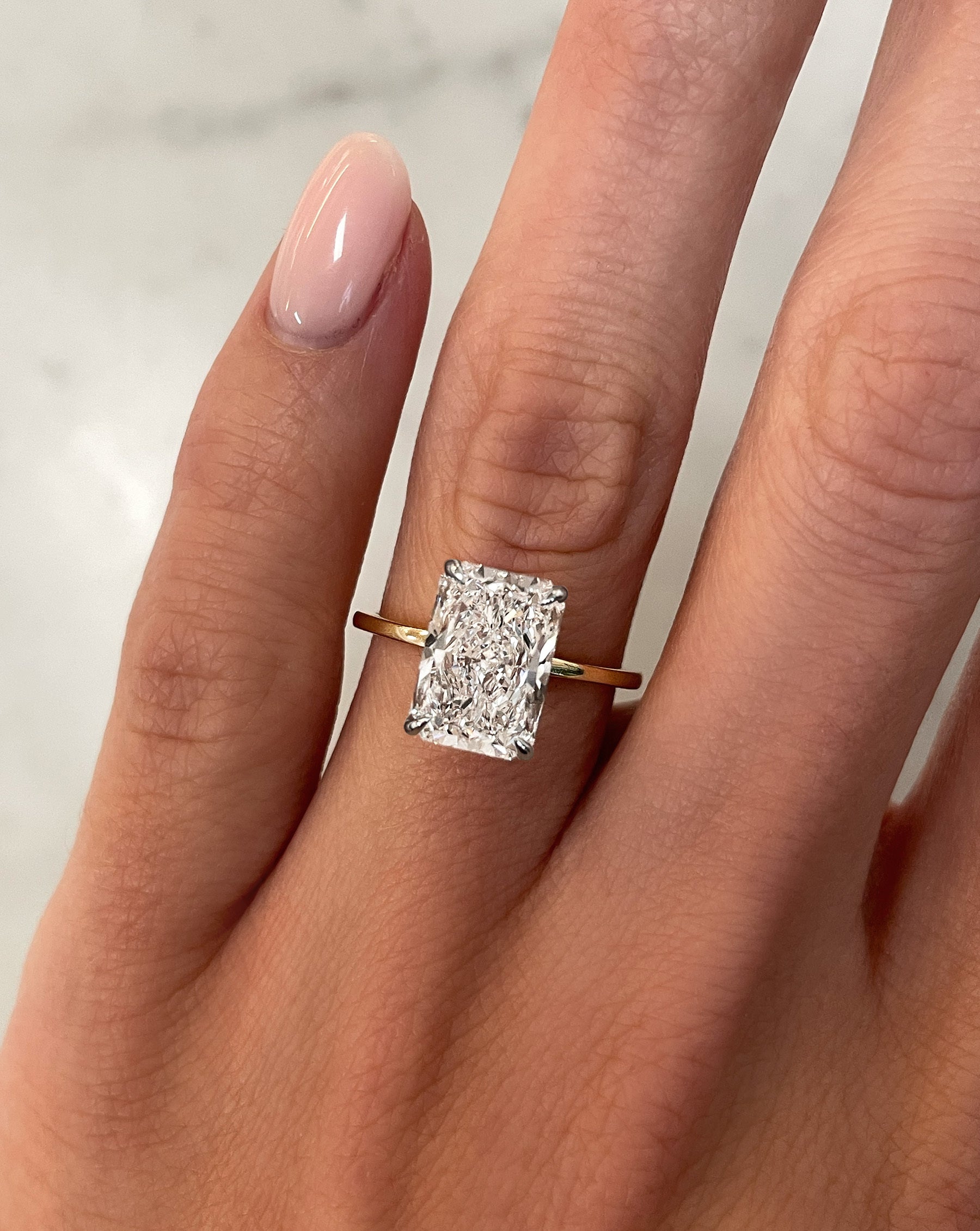 3.09 Carat Lab Grown Diamond - Radiant Cut Whisper Thin® Engagement Ring | Perfect for Proposals, Anniversaries & Special Occasions