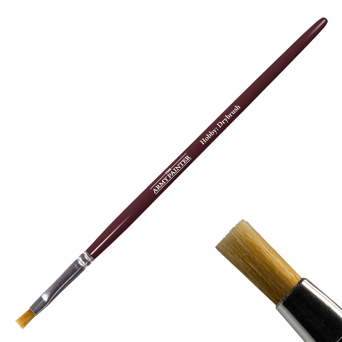 Dry Brush for Miniature Painting - Professional Hobby Brush Set for Warhammer, D&D & Model Kits - Perfect for Detailing, Dry Brushing & Texture Effects