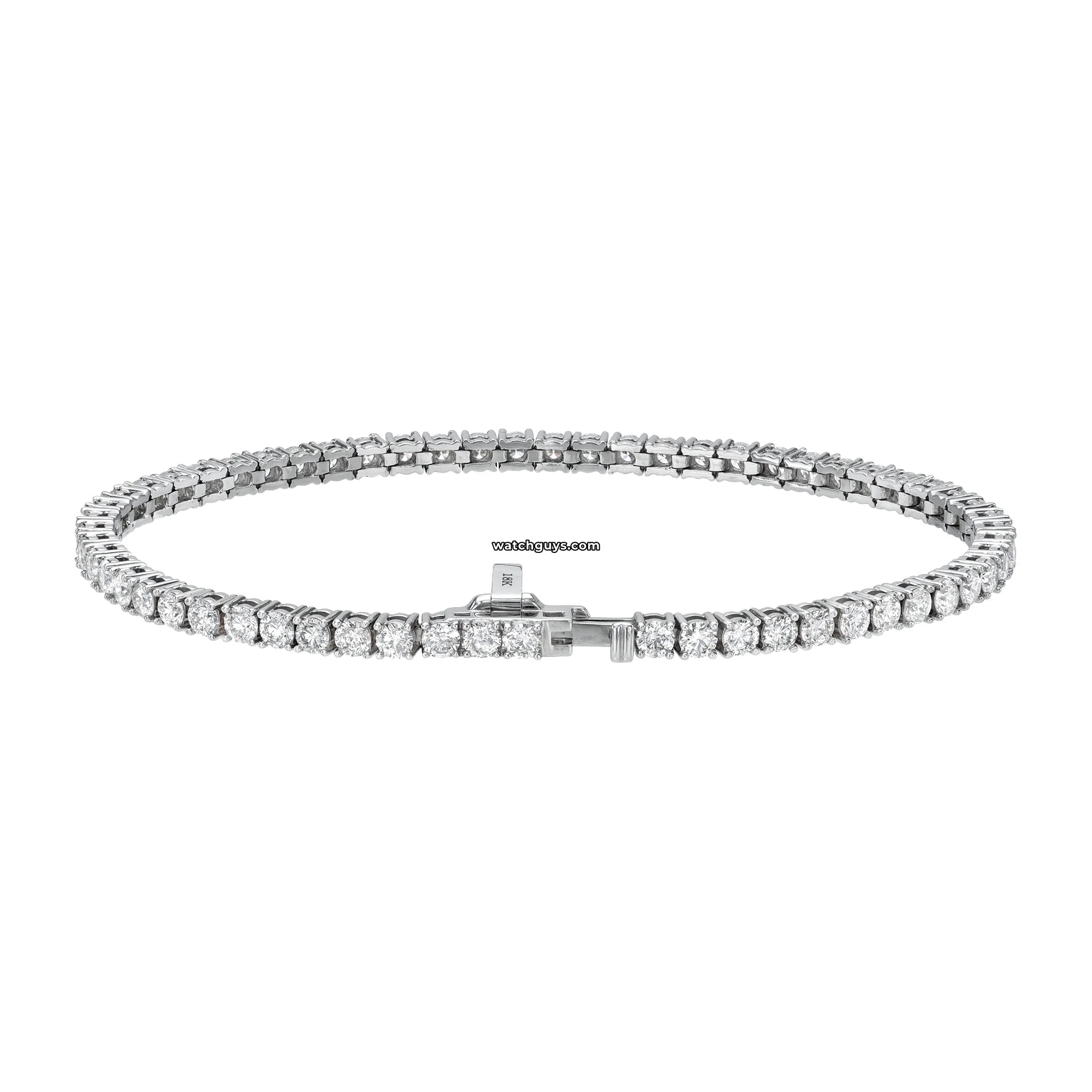 4.70 Carat Diamond Tennis Bracelet in 18k White Gold - Elegant Jewelry for Women, Perfect for Weddings, Anniversaries & Special Occasions
