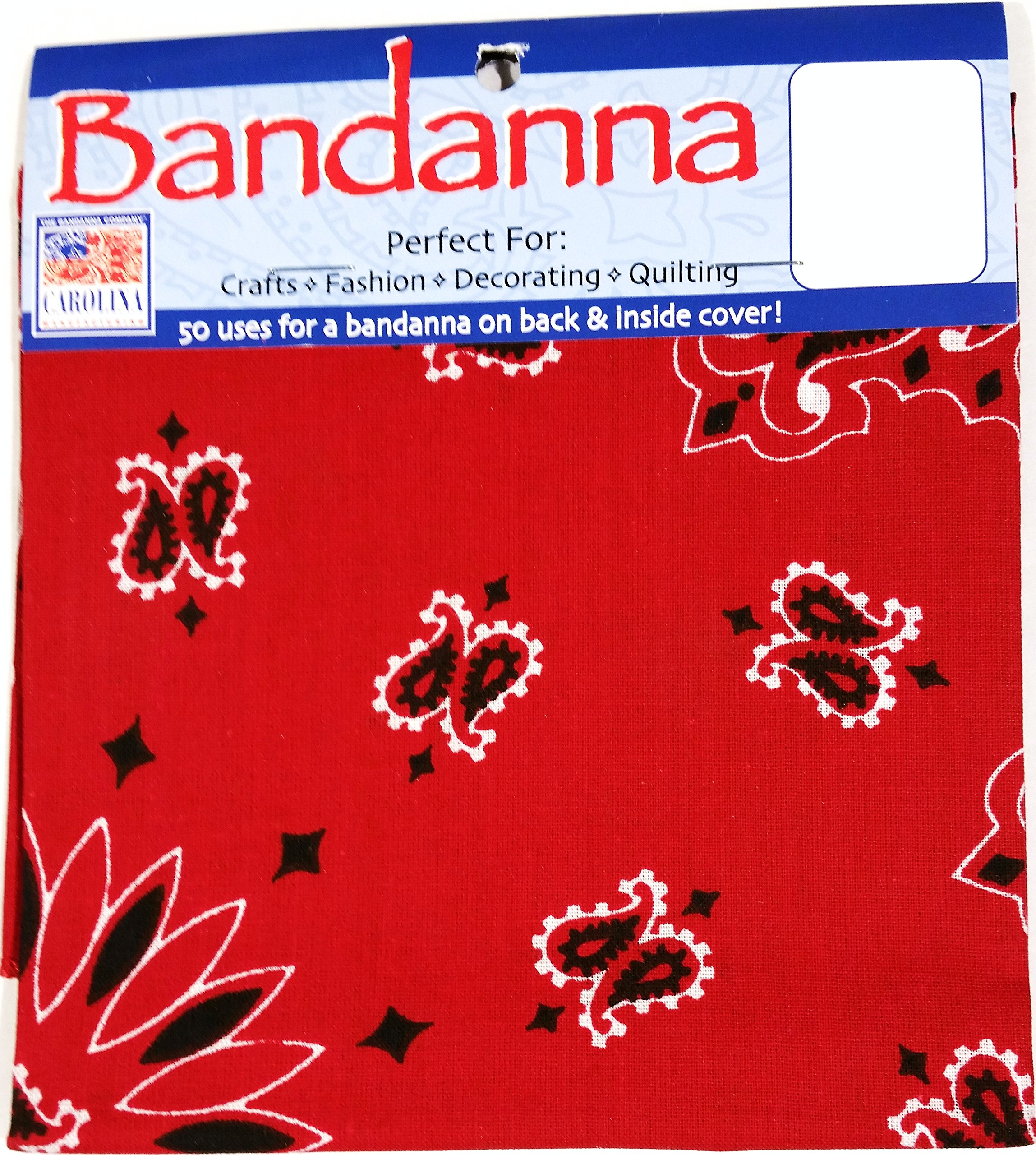 Carolina Bandana - Red Paisley Print Cotton Scarf for Men & Women | Perfect for Outdoor Activities, Music Festivals, and Fashion Accessories